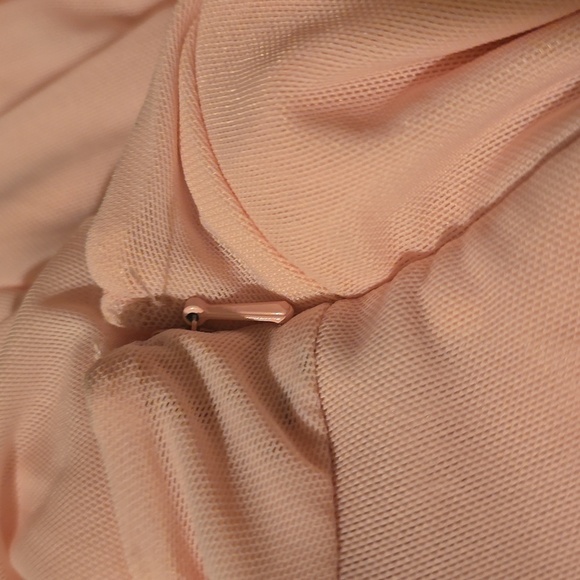 Bardot Lea Drop-Waist Mesh Maxi Blush Long Sleeve Dress, Retail $189.00US - Picture 15 of 16